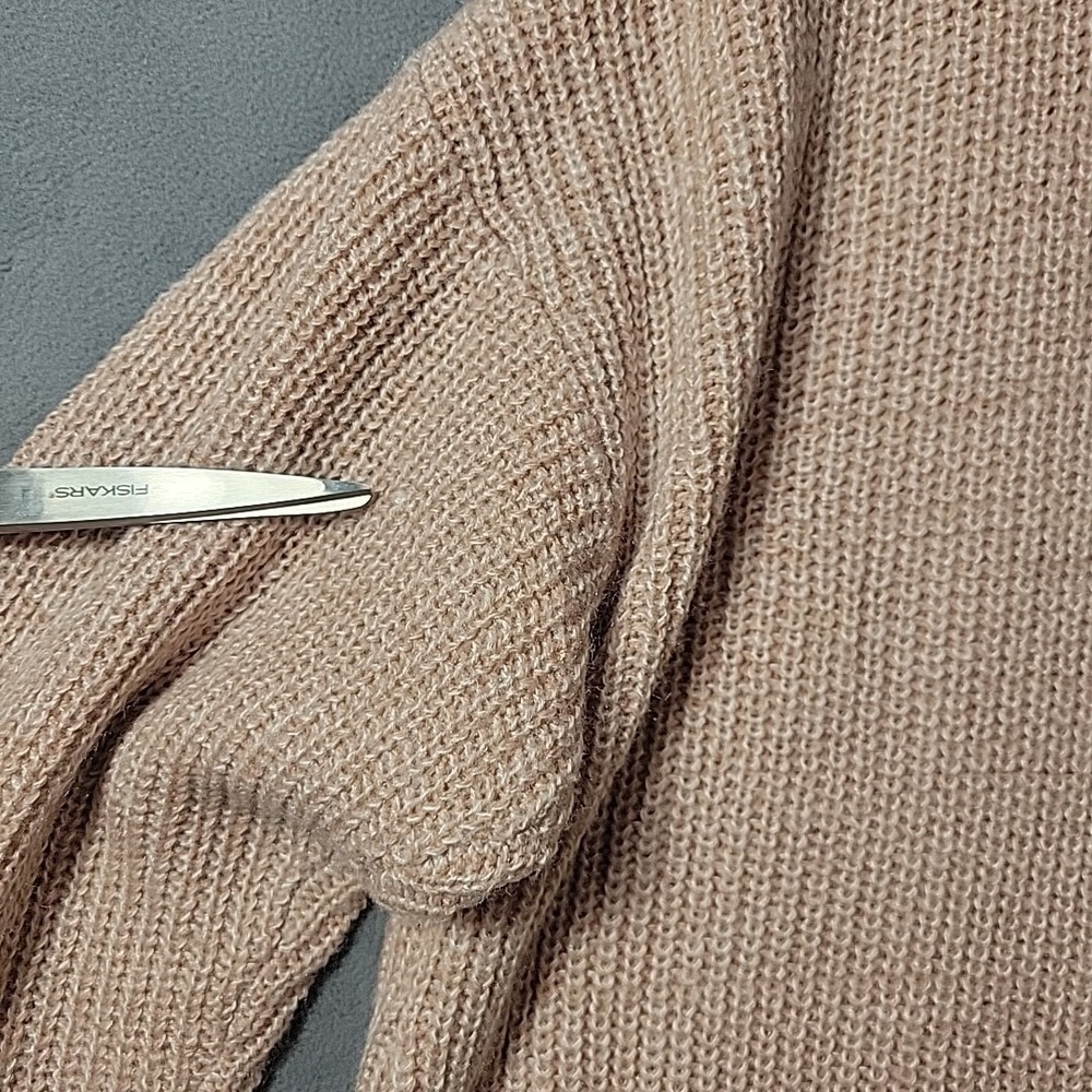 CABLE & GAUGE PINK Sweater Womens 1x Cold Shoulder Knit - Picture 10 of 12